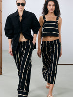 Mykonos Button-Down Shirt - Black