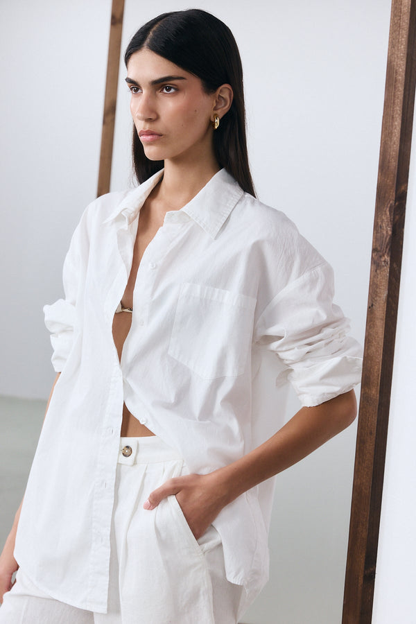 Mykonos Oversize Shirt - White