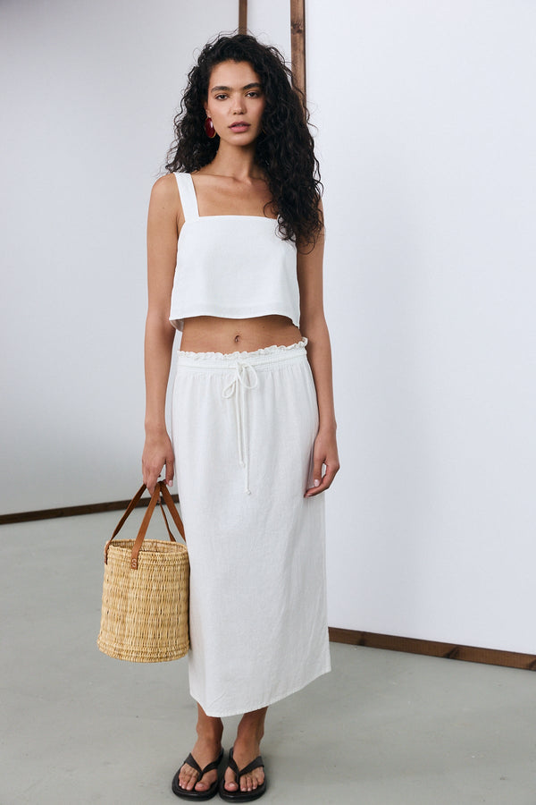 Sorrento Midi Skirt - White