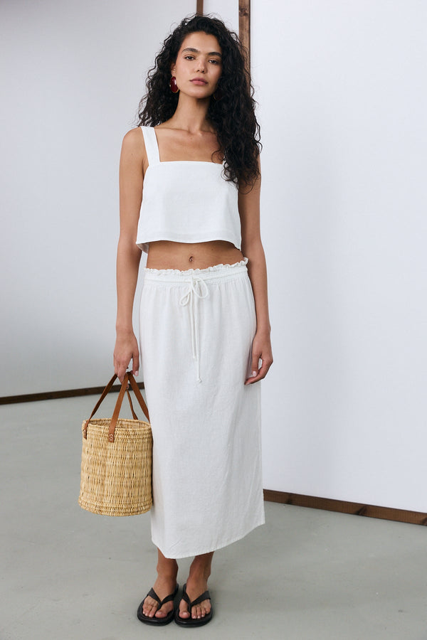 Sorrento Crop Top - White
