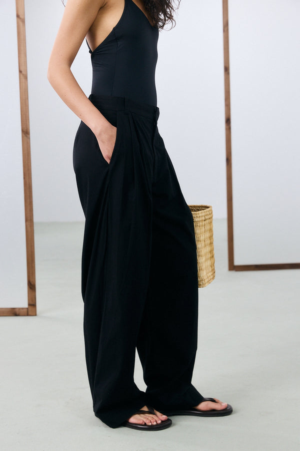 Mykonos Wide Leg Pants - Black