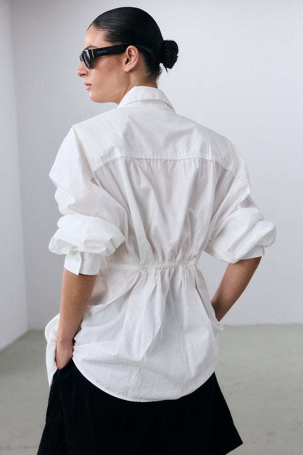 Mykonos Button-Down Shirt - White