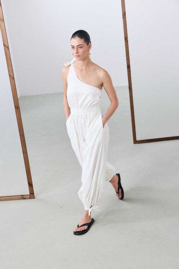 Mykonos Asymmetrical Jumpsuit - Black