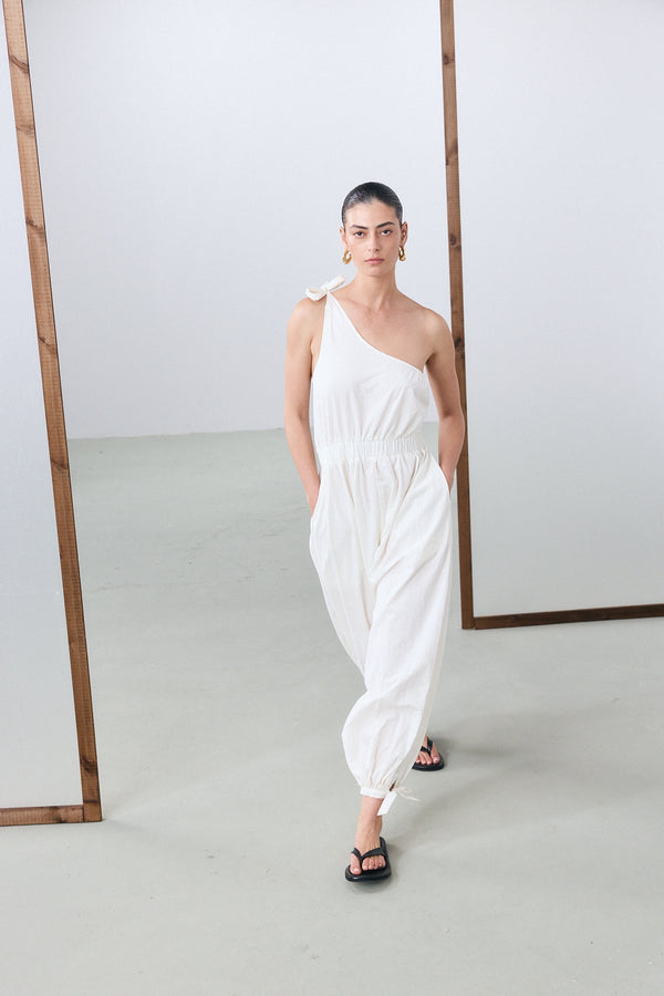 Mykonos Asymmetrical Jumpsuit - Black