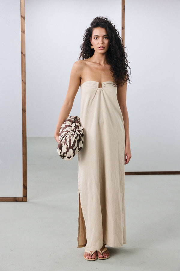Sorrento Maxi Dress - Beige