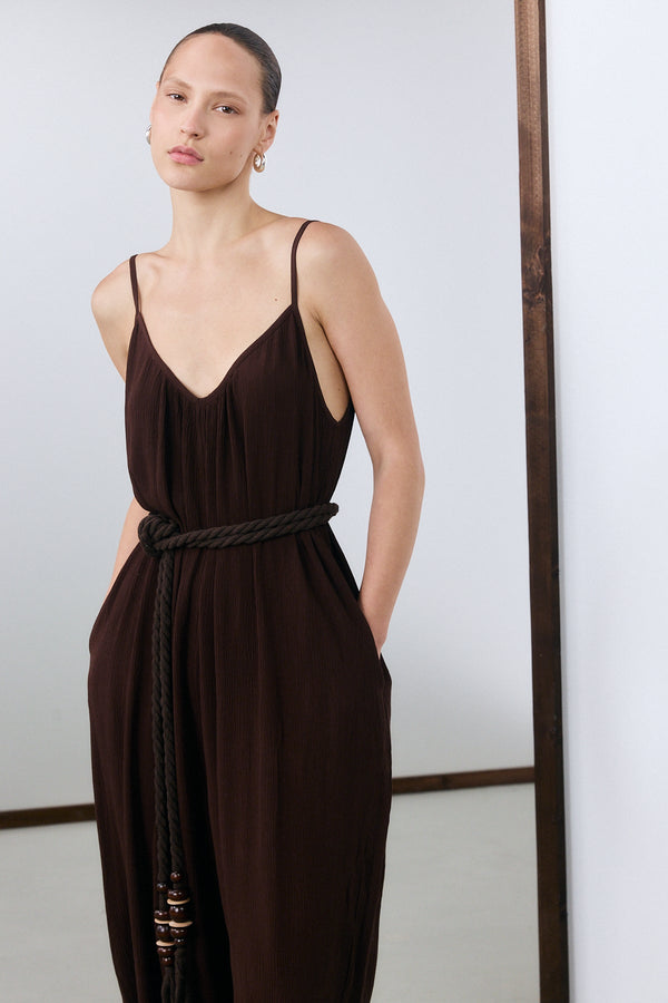 Marrakech Draped jumpsuit Brown