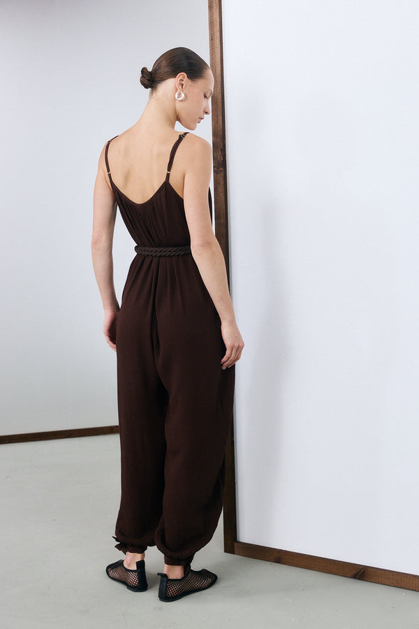 Marrakech Draped jumpsuit Brown