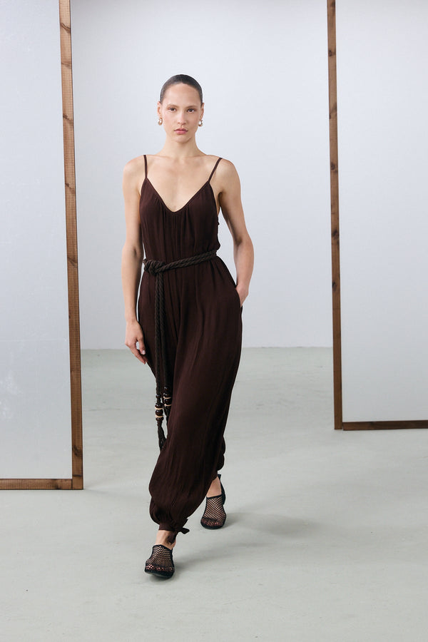 Marrakech Draped jumpsuit Brown