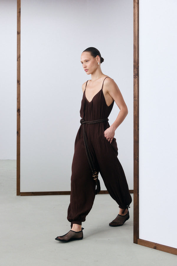 Marrakech Draped jumpsuit Brown