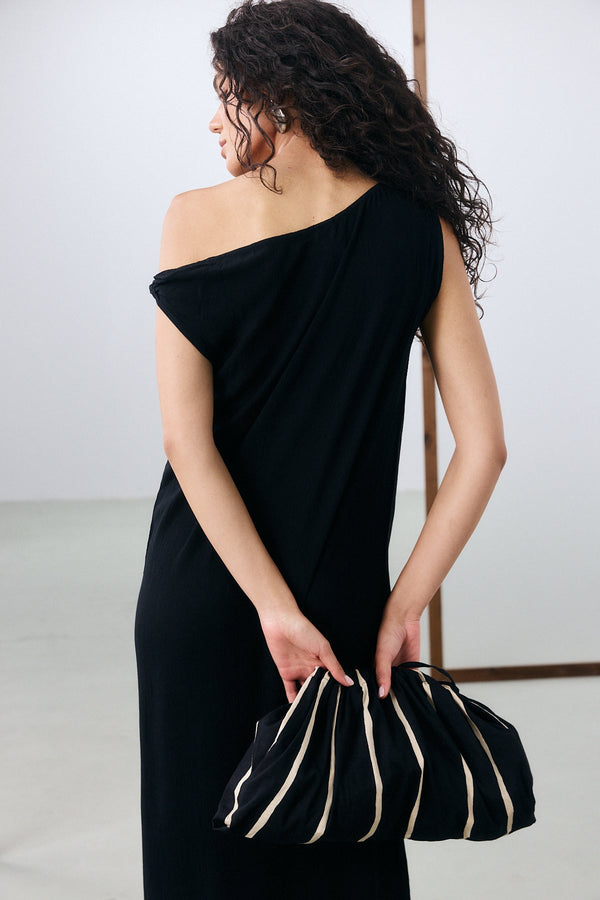 Marrakech Off The Shoulder Maxi Dress - Black