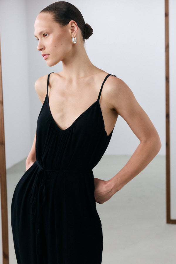 Marrakech Draped jumpsuit Black