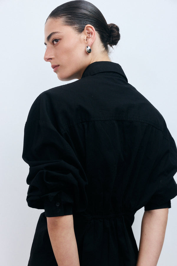 Mykonos Button-Down Shirt - Black