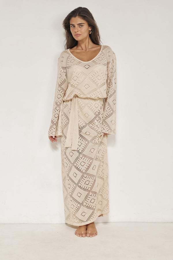 Belinda Maxi Dress Cover-Up-Sand