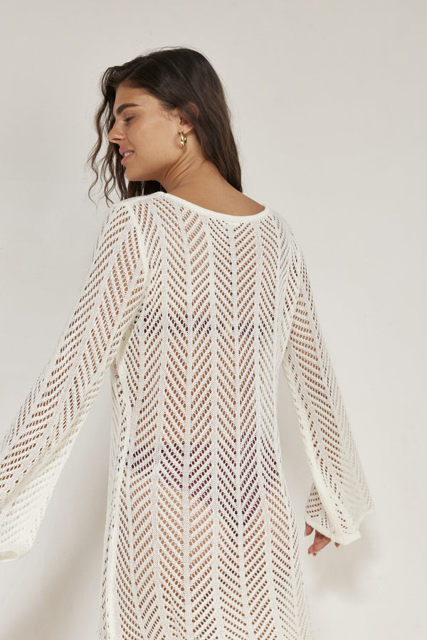Vivi Mini Dress Cover-Up-white