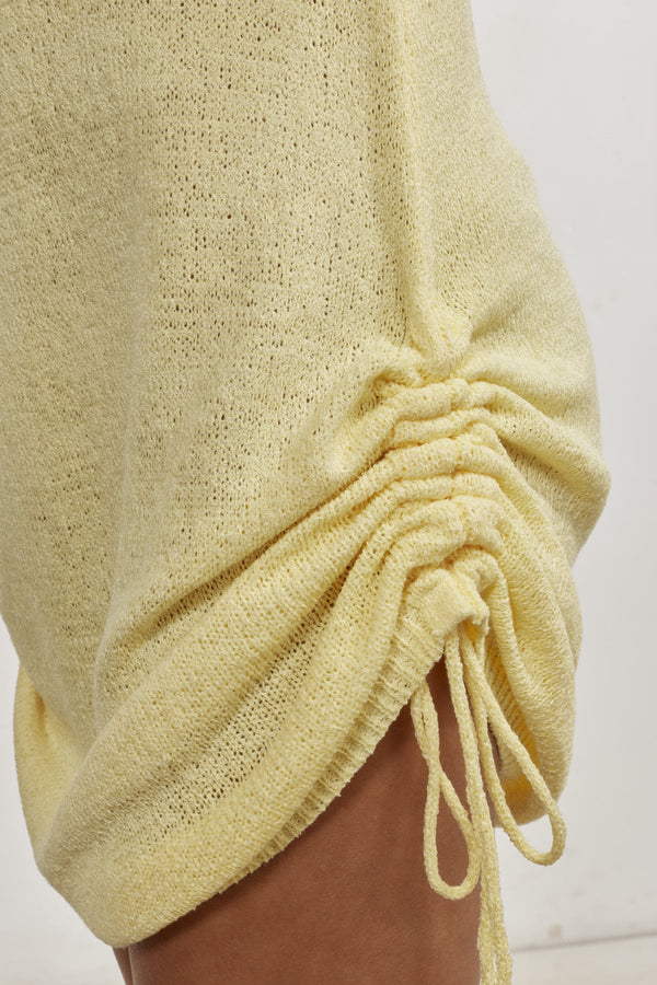 Orchid Sleeveless Crochet Dress Cover-Up-Yellow