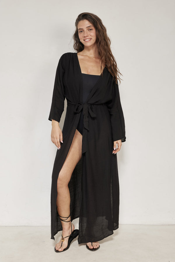 Dreamer Robe Cover-Up- Black