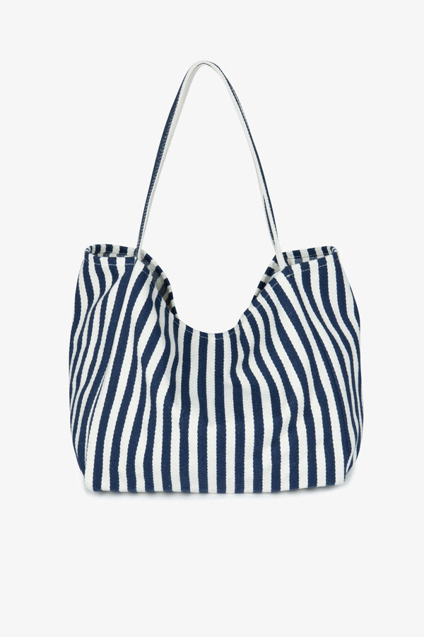 SHOULDER BAG - NAVY STRIPS