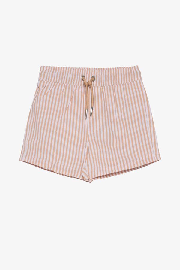 Beach Scout Drawstring Swim Shorts-Yellow Stripe
