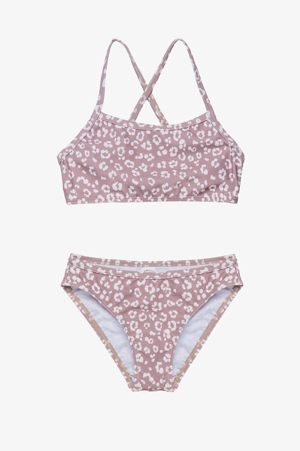 Girls Leopard Print Bikini Set