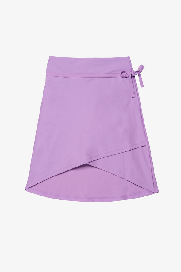Purple Pink Wrap Swim Skirt