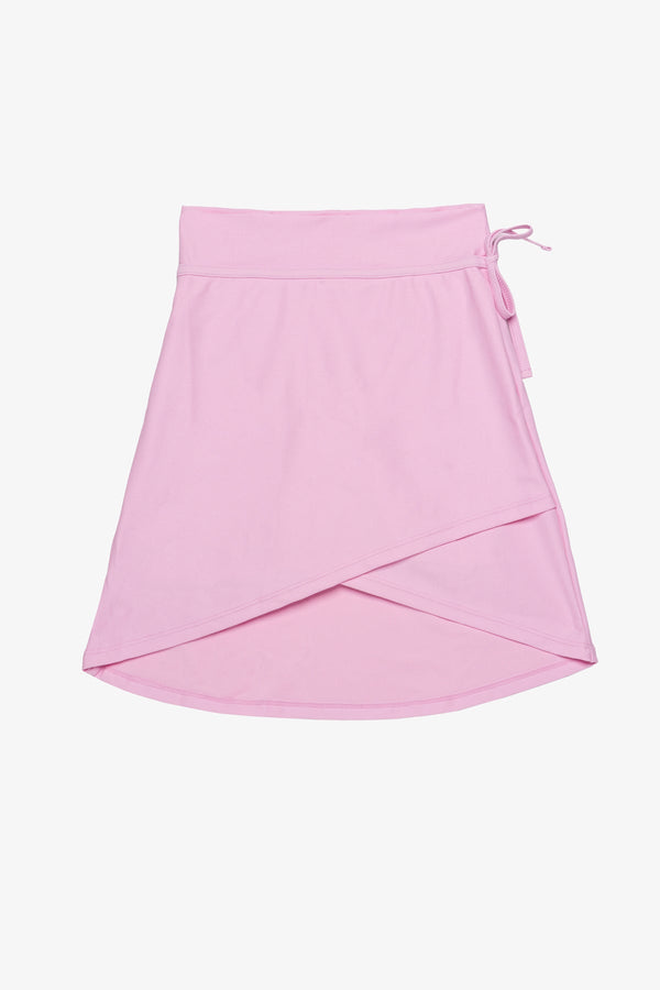 Girls Pink Wrap Swim Skirt