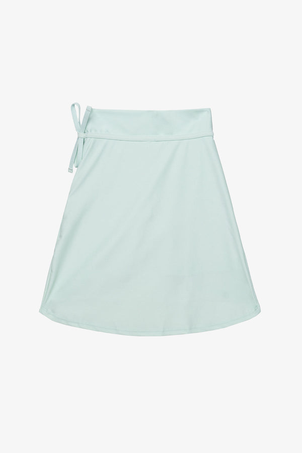 Green Pink Wrap Swim Skirt