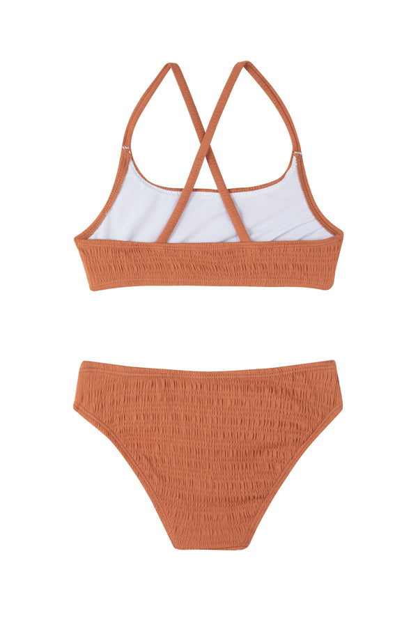 GIRLS BIKINI SET IN TERRACOTTA