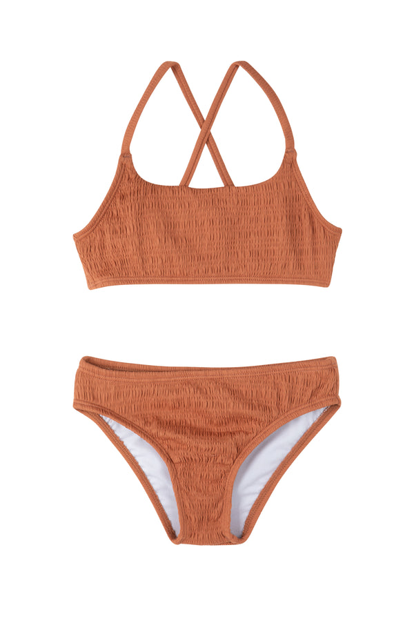 GIRLS BIKINI SET IN TERRACOTTA