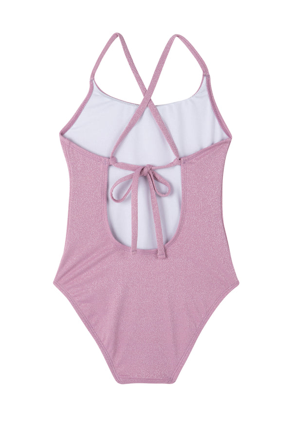 GIRLS SWIMSUIT IN DUSTY LILAC