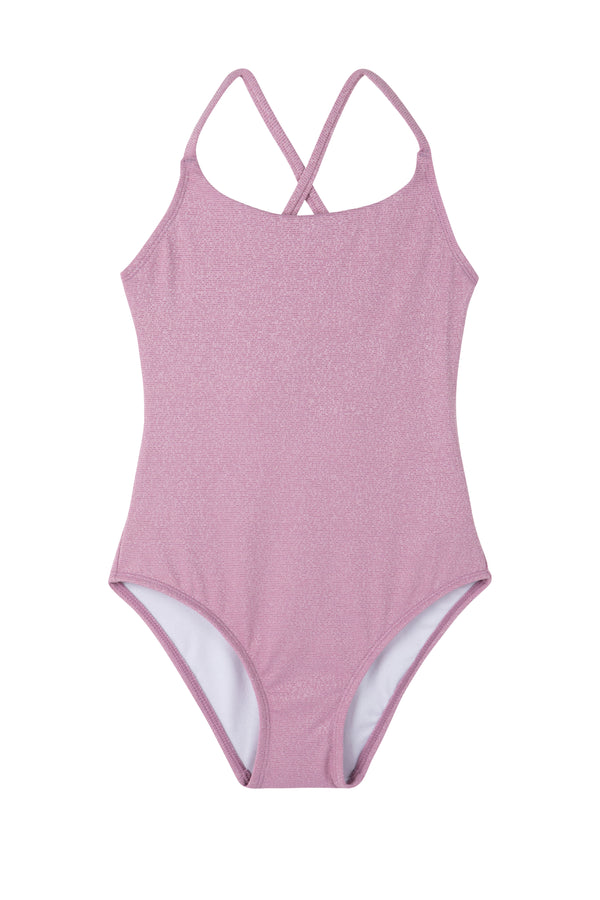 GIRLS SWIMSUIT IN DUSTY LILAC