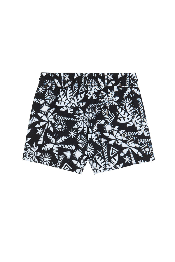KIDS SWIM SHORTS IN BLACK AND WHITE