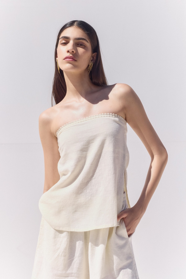 SORRENTO TUBE TOP IN CREAM