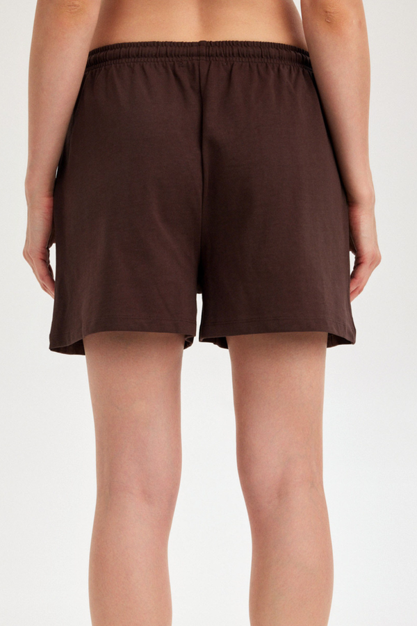 Brown Jersey Shorts