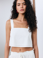 Sorrento Crop Top - White