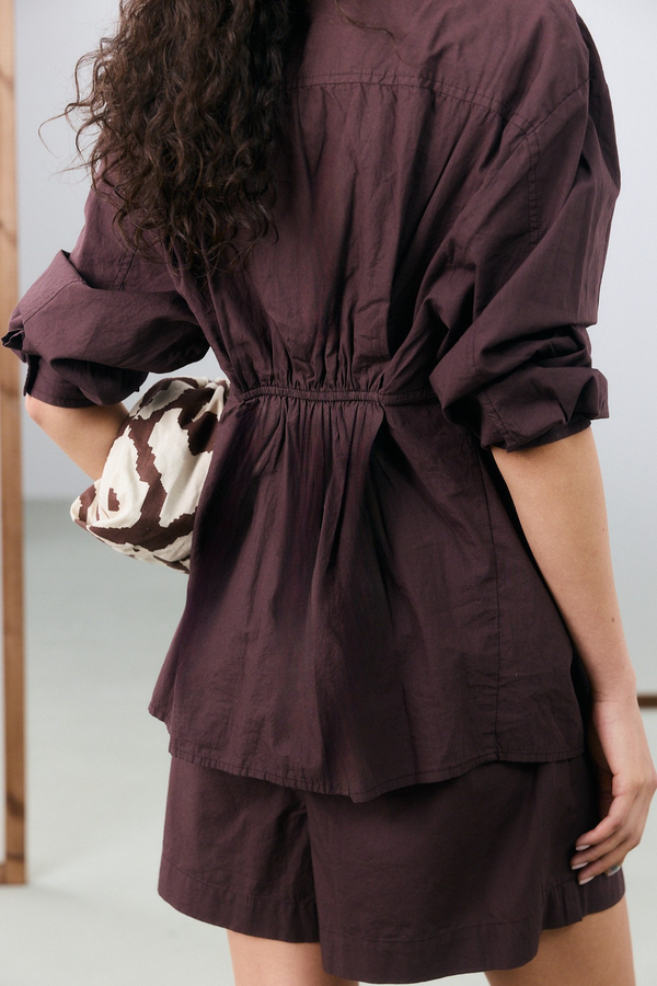 Mykonos Button-Down Shirt - Brown