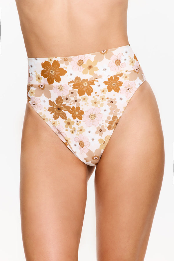 Nostalgic Bloom High Waist Bikini Bottom