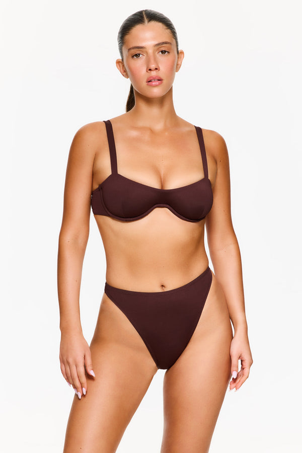 Vacay Mode Underwire Bikini Top - Brown