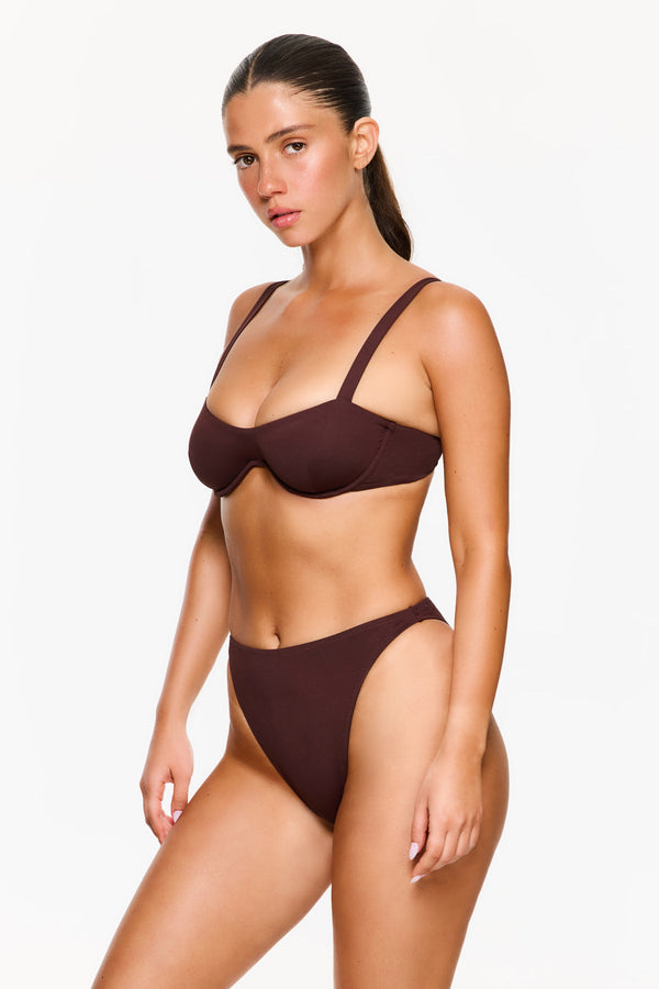 Vacay Mode Underwire Bikini Top - Brown