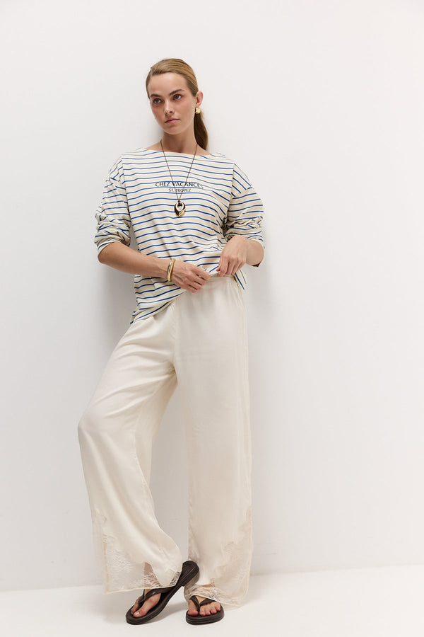 SAINT-TROPEZ Striped Long-Sleeve T-Shirt