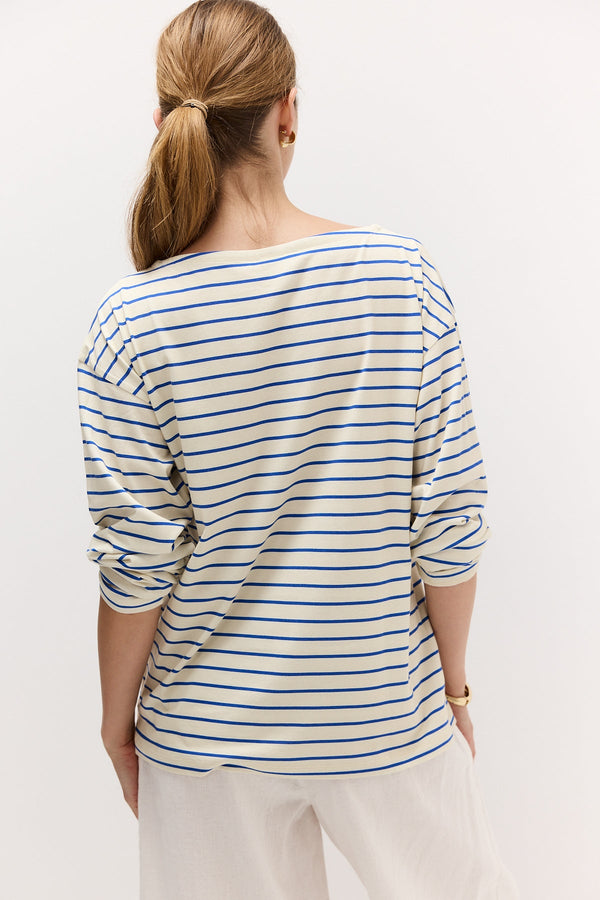 SAINT-TROPEZ Striped Long-Sleeve T-Shirt