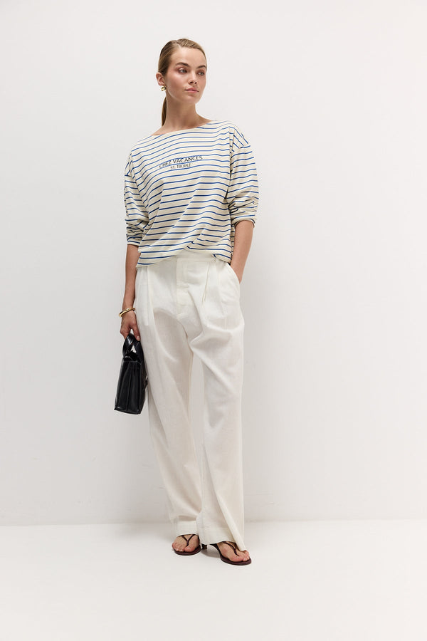 SAINT-TROPEZ Striped Long-Sleeve T-Shirt