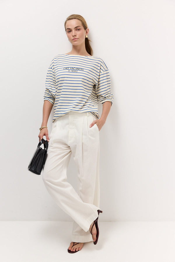 SAINT-TROPEZ Striped Long-Sleeve T-Shirt