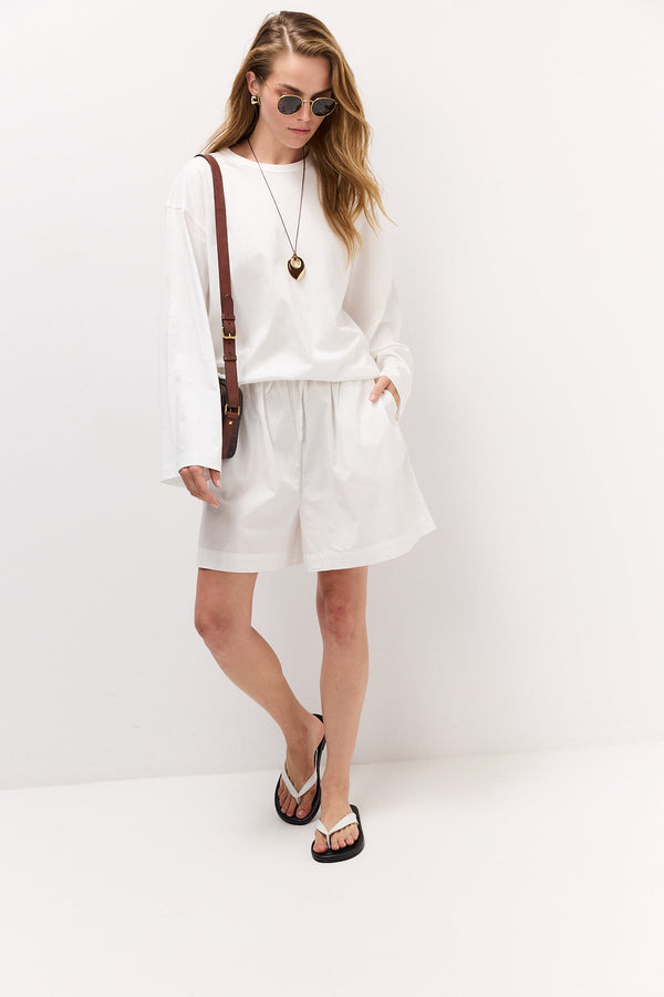 White Bell-Sleeve T-Shirt