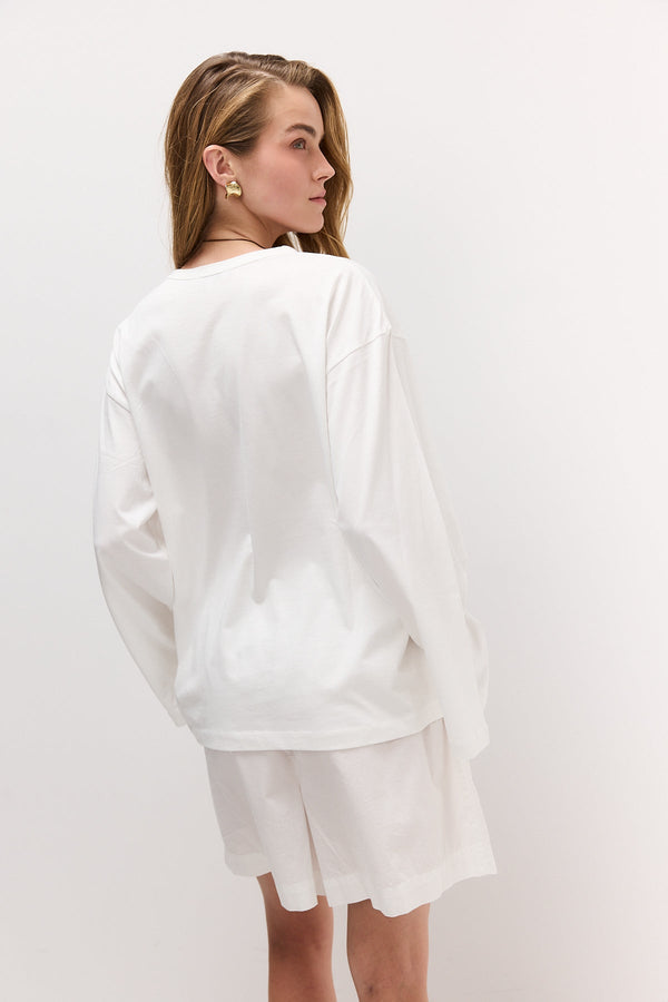 White Bell-Sleeve T-Shirt