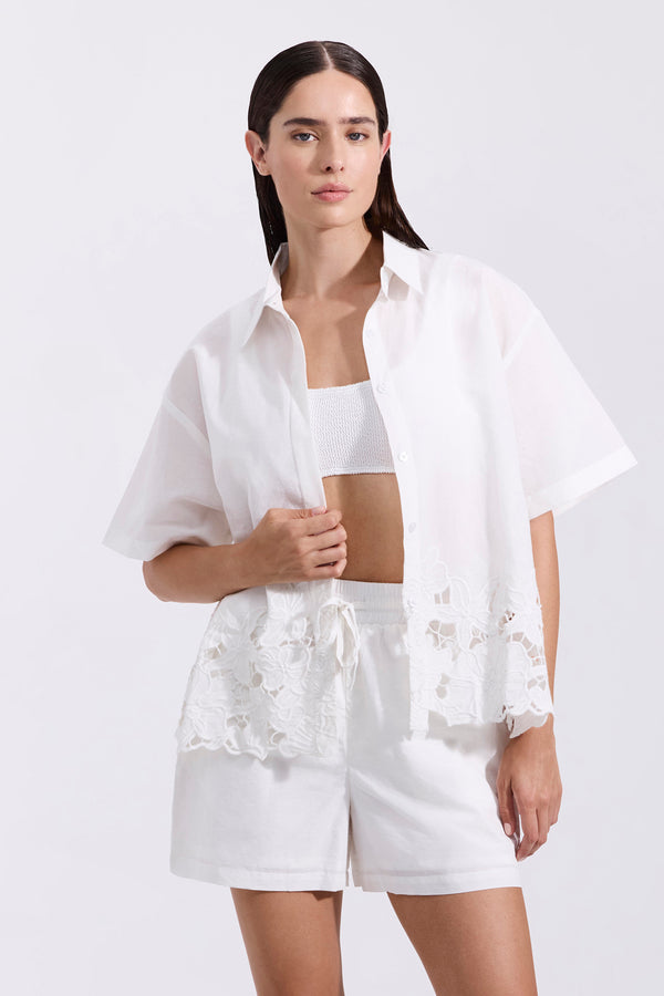 Luma RESORT Cottom Shorts- White