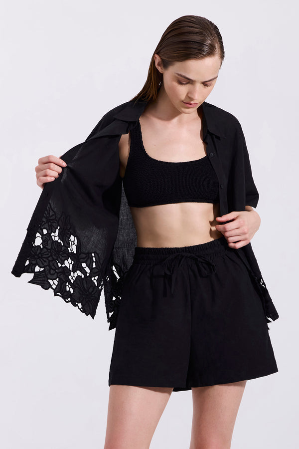 Luma RESORT Cottom Shirt - Black