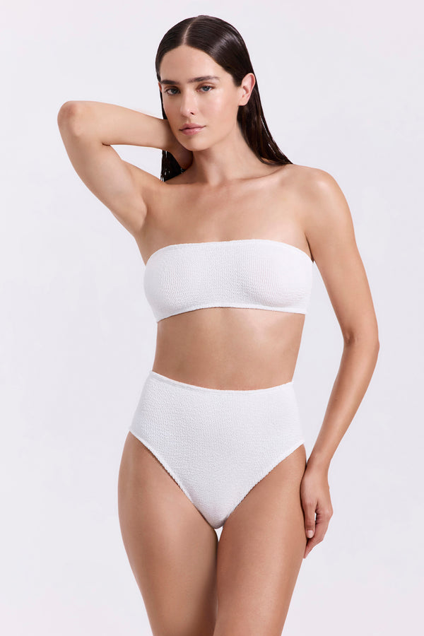 Luma TULUM  Bandeau Bikini Top - White