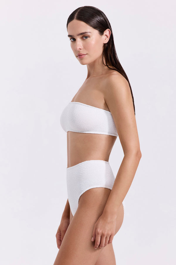 Luma TULUM  Bandeau Bikini Top - White