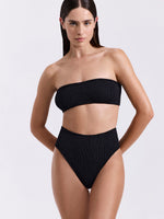 Luma TULUM  Bandeau Bikini Top - Black