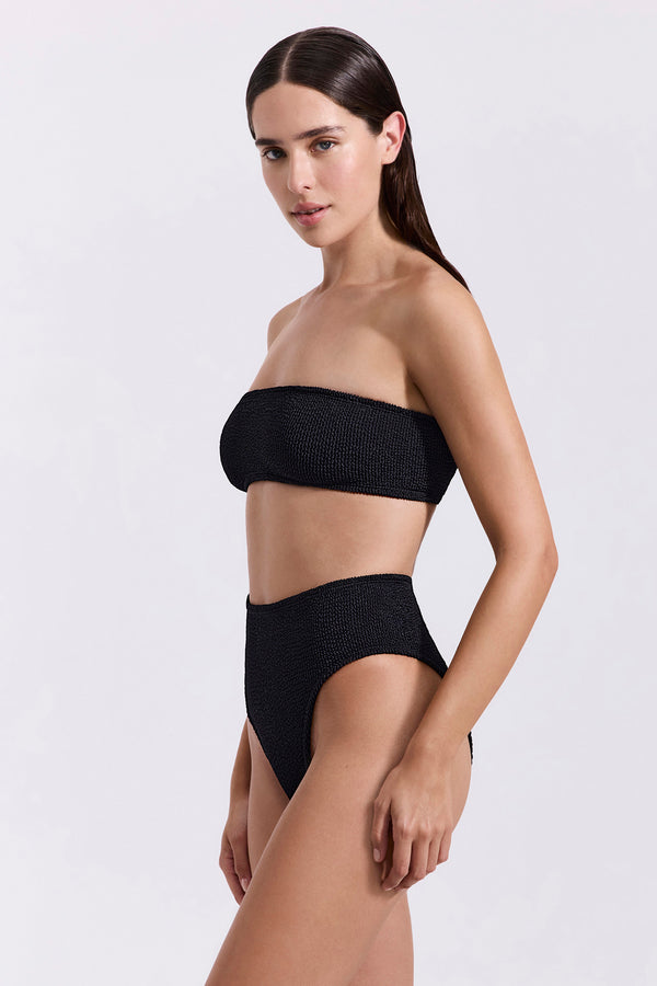 Luma TULUM  Bandeau Bikini Top - Black